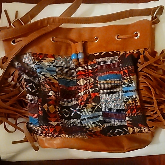 None Handbags - Tribal hippie, purse with cute fringe! 😍(check out the video!